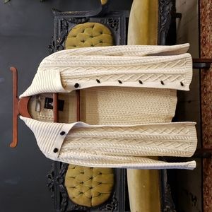 Croft and Barrow Shawl Collar Cable Knit Sweater